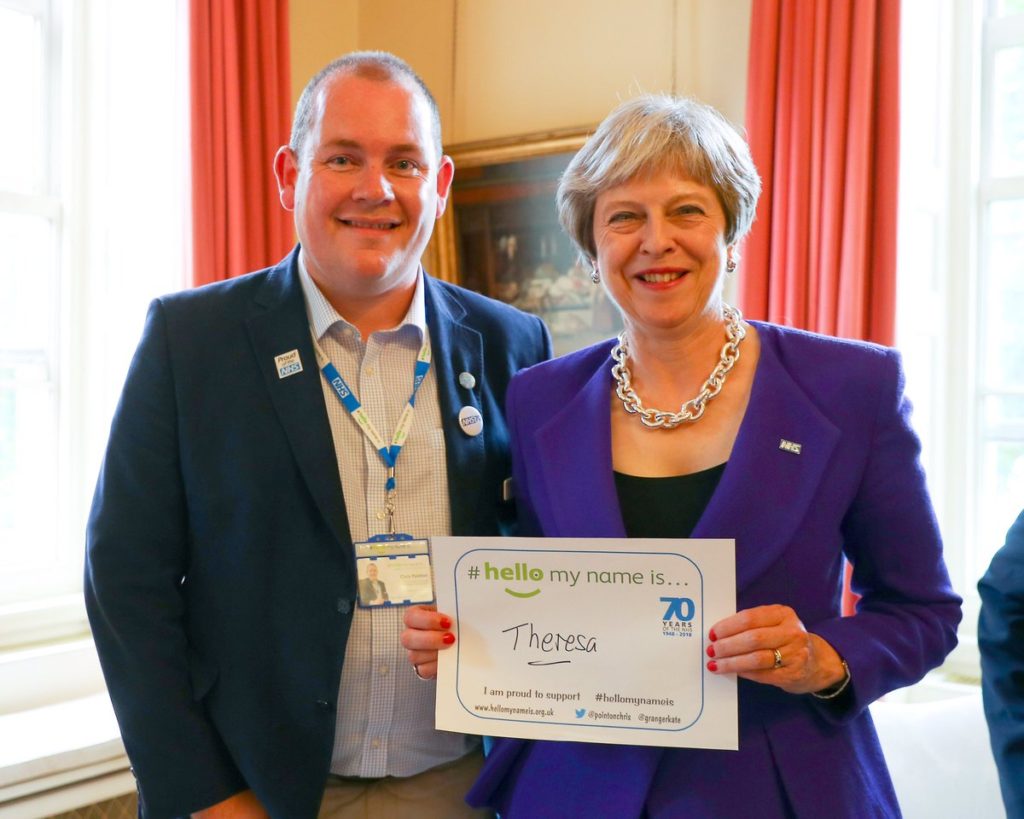 Chris Pointon with the Prime Minister