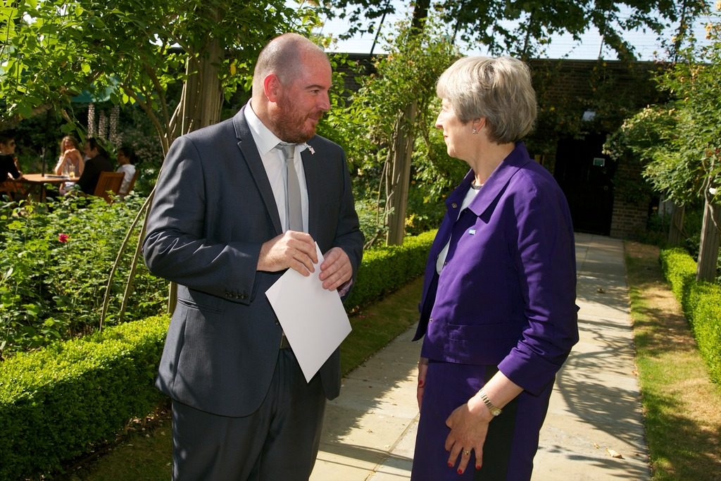 Stuart Duffy and PM Theresa May