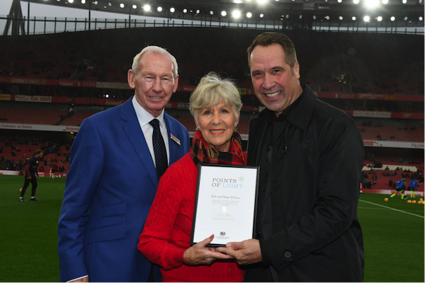 Bob and Megs Wilson with David Seaman