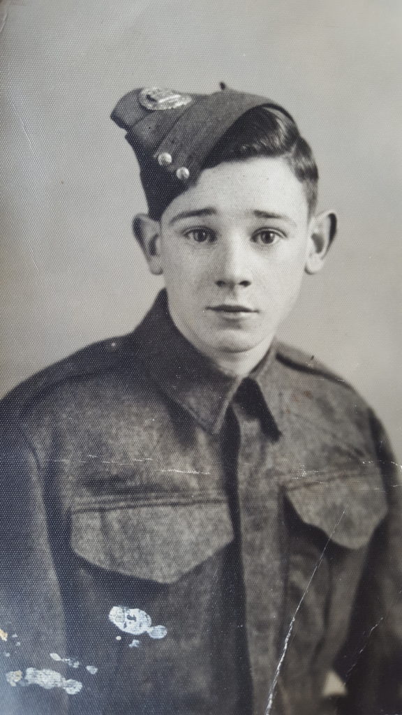 Dennis Davison as young soldier