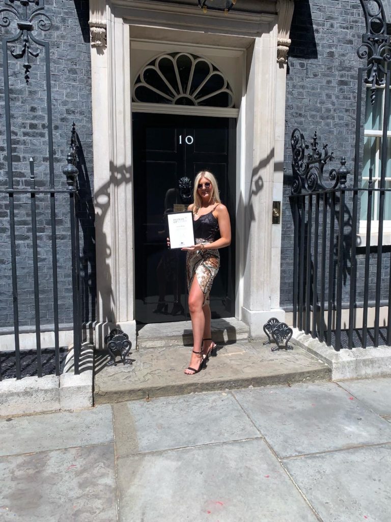 Jess Ridge outside No.10 Downing Street