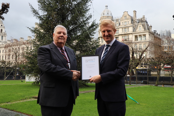 Bernard Stonestreet with Oliver Dowden MP