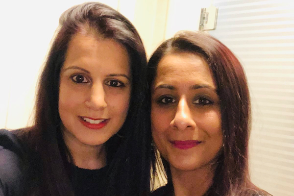 Reena Popat with Chandni Sejpal Shah