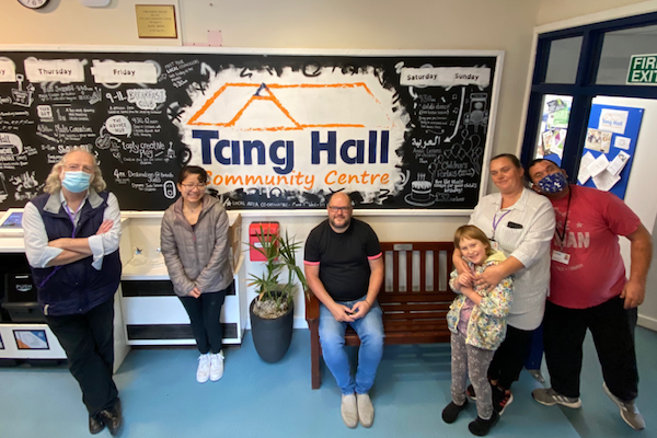 Stephen Collins and volunteers at Tang Hall Community Centre