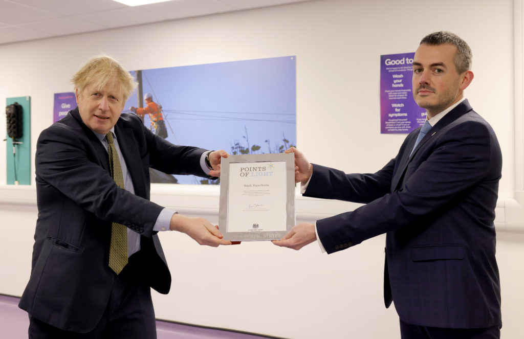 PM Boris Johnson and Mark Hawthorn