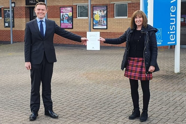 Melinda Hinchcliffe with Will Quince MP