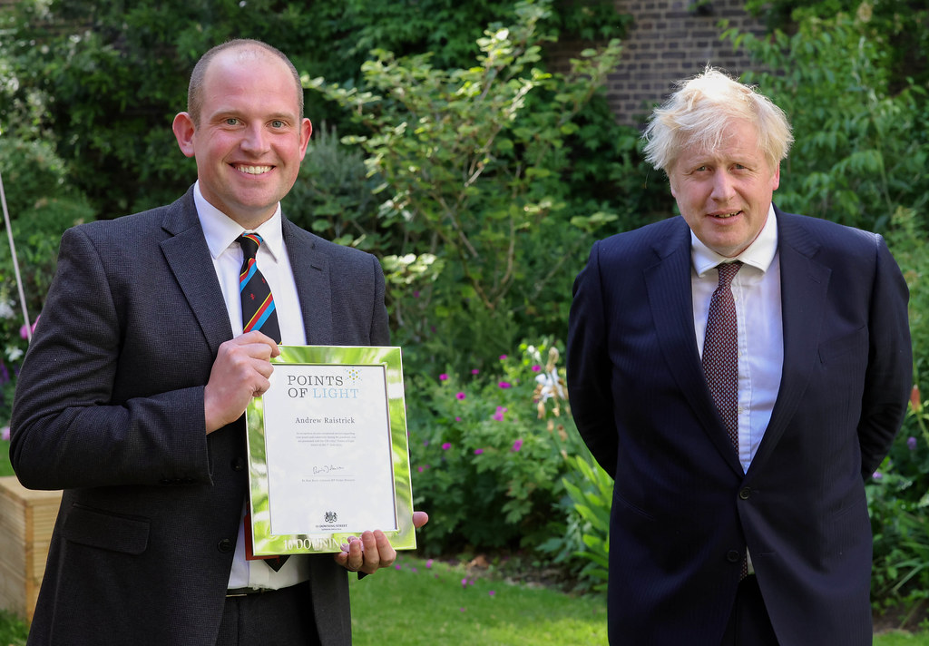 Andrew Raistrick with Prime Minister Boris Johnson