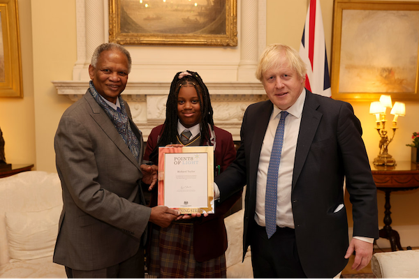 Richard Taylor with PM Boris Johnson